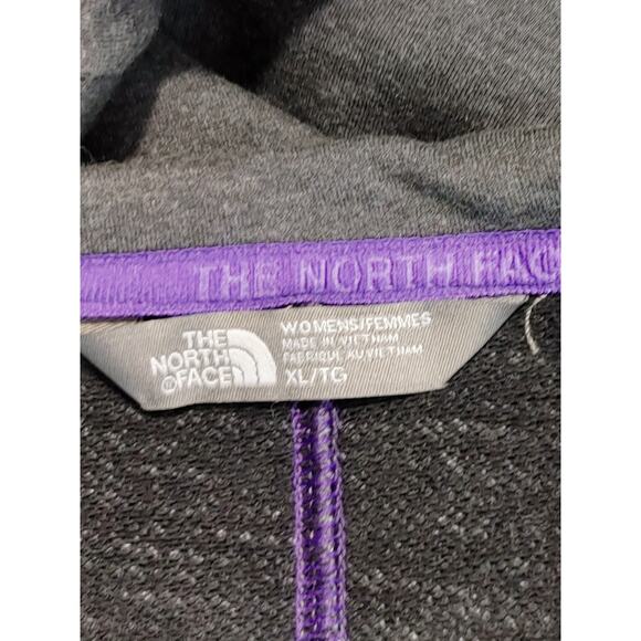 The North Face Cardigan Knit Sweater Hooded Gray Front Pockets Womens XL - Picture 3 of 5